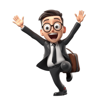 pngtree 3d rendering businessman funny pose illustration png image 11591193