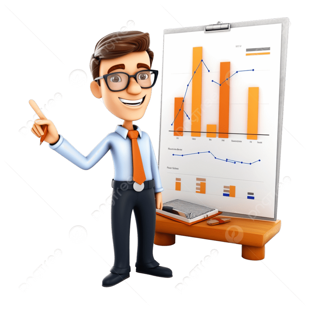 pngtree marketing team doing market analysis 3d character illustration png image 13379218